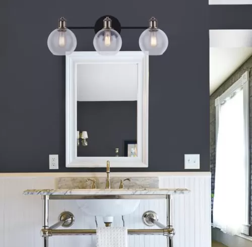 Best Deal Patriot Lighting® Karris Matte Black & Gold 3-Light Vanity Light>* Outlet