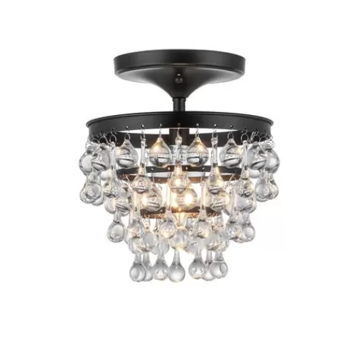 Best Deal Patriot Lighting® Margo Black 1-Light Semi-Flush Mount Ceiling Light>* Hot