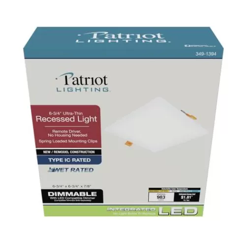 Best Pirce Patriot Lighting® 6-3/4″ Led Ultra-Thin Square Recessed Downlight>* Clearance