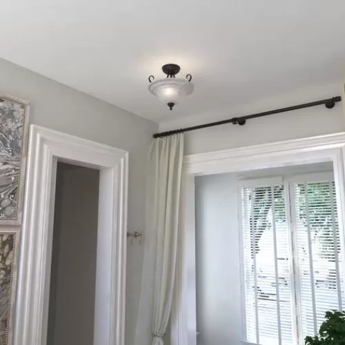 Brand New Patriot Lighting® Babylon Oil Burnished Bronze Semi-Flush Mount Ceiling Light>* Online