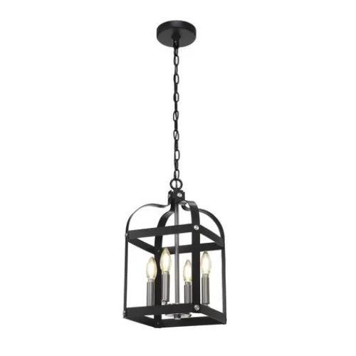Brand New Patriot Lighting® Bazel Black 4-Light Pendant>* Discount