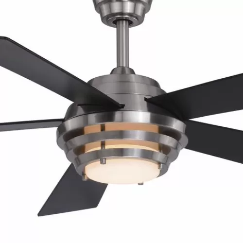 Brand New Patriot Lighting™ Kyoto 52″ Brushed Nickel Indoor Integrated Led Ceiling Fan>* Cheap