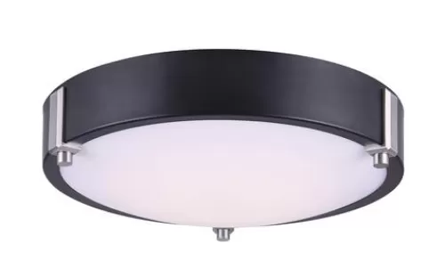 Coupon Patriot Lighting® Maeve Matte Black/Brushed Nickel Integrated Led Flush Mount Ceiling Light>* Flash Sale