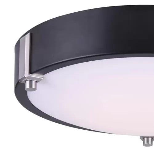 Coupon Patriot Lighting® Maeve Matte Black/Brushed Nickel Integrated Led Flush Mount Ceiling Light>* Flash Sale