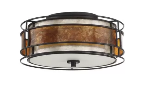 Deals Patriot Lighting® Lorenzo Bronze 2-Light Flush Mount Ceiling Light>* Sale