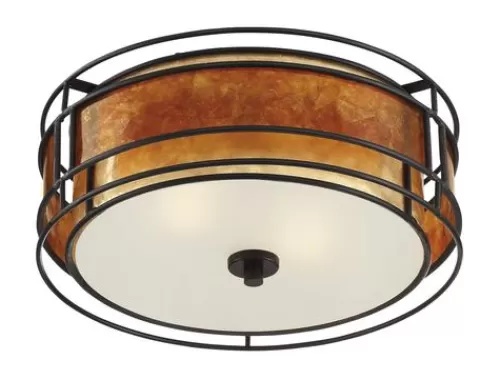 Deals Patriot Lighting® Lorenzo Bronze 2-Light Flush Mount Ceiling Light>* Sale