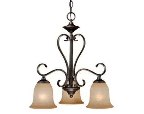 Flash Sale Patriot Lighting® Mavis 3-Light Oil-Brushed Bronze With Gold Accent Chandelier>* Clearance