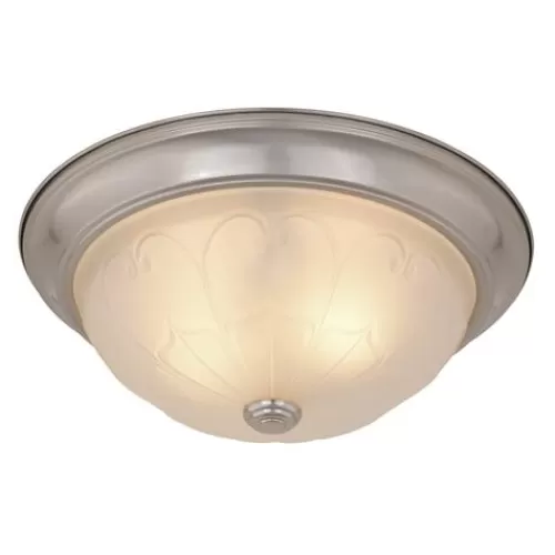 Flash Sale Patriot Lighting® Paula Satin Nickel 2-Light Flush Mount Ceiling Light – 2 Pack>* Store