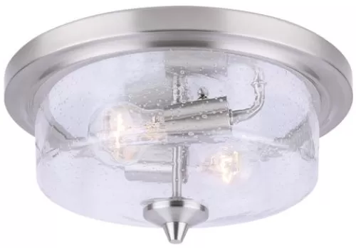 Top 10 Patriot Lighting® Caylon Brushed Nickel 2-Light Flush Mount Ceiling Light>* Store