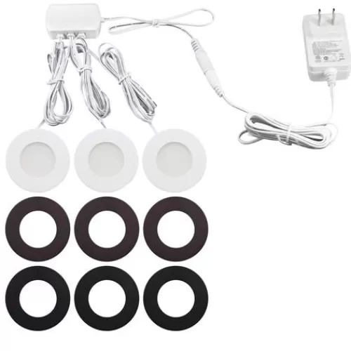 Top 10 Patriot Lighting® Led White Slim Plug-In Under Cabinet Puck Light – 3 Pack>* Store
