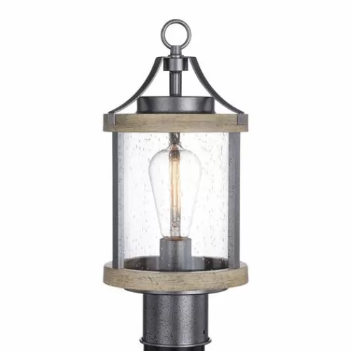 Wholesale Patriot Lighting® Elegant Home Brooklyn Natural Iron & Distressed Faux Wood Post Light>* Sale