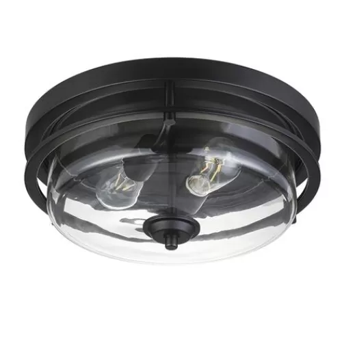 Wholesale Patriot Lighting® Joska Matte Black 2-Light Flush Mount Ceiling Light>* Flash Sale