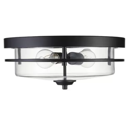 Wholesale Patriot Lighting® Joska Matte Black 2-Light Flush Mount Ceiling Light>* Flash Sale