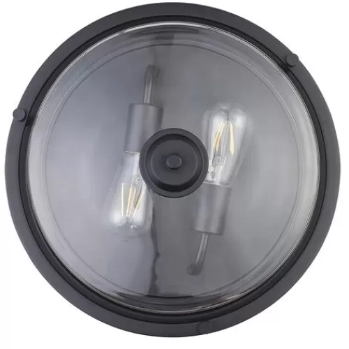 Wholesale Patriot Lighting® Joska Matte Black 2-Light Flush Mount Ceiling Light>* Flash Sale